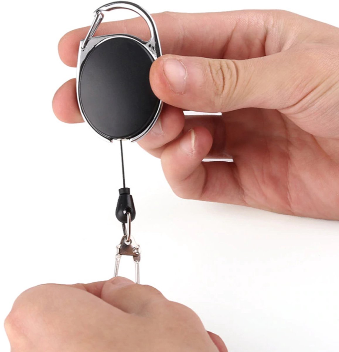 Retractable keychain with clip - Keys and cards - Recoil V1189-WXFBOL-25-1