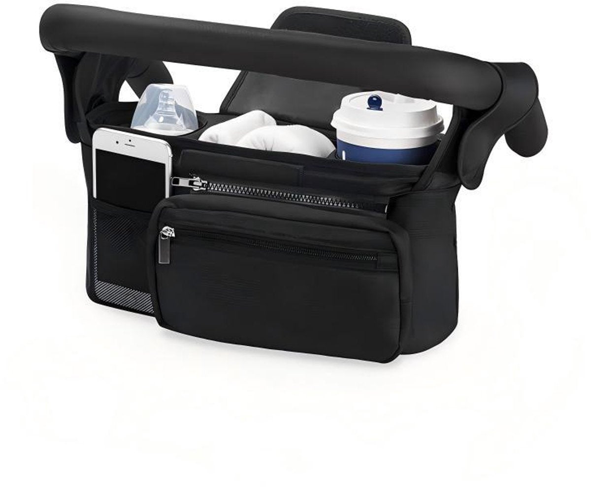 Universal storage bag for stroller - with drink holder - cup holder - stroller storage accessories - large V1189-WXFBOL-3-1