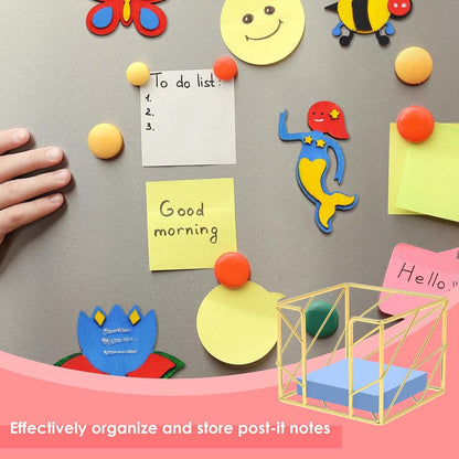 Sticky Note Organizer - Storage Rack - Metal Storage Rack - Creative Openwork Note Box - Desk Storage V1189-WXFBOL-32-1