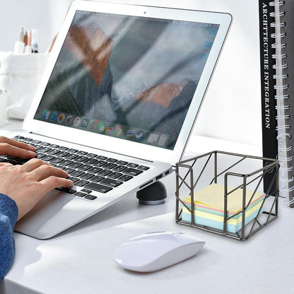 Sticky Note Organizer - Storage Rack - Metal Storage Rack - Creative Openwork Note Box - Desk Storage V1189-WXFBOL-33-1