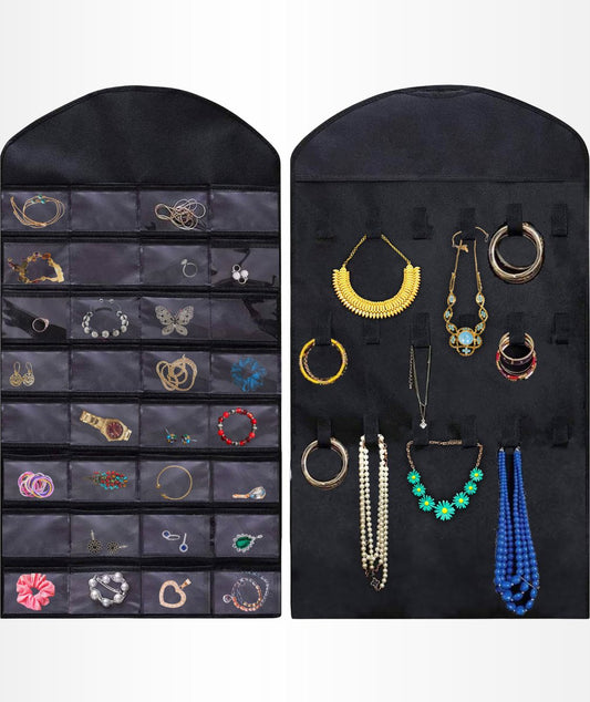 Aerend - Jewelry organizer - Double-sided hanging and transparent jewelry stand - Storage accessories - V1189-WXFBOL-4-1