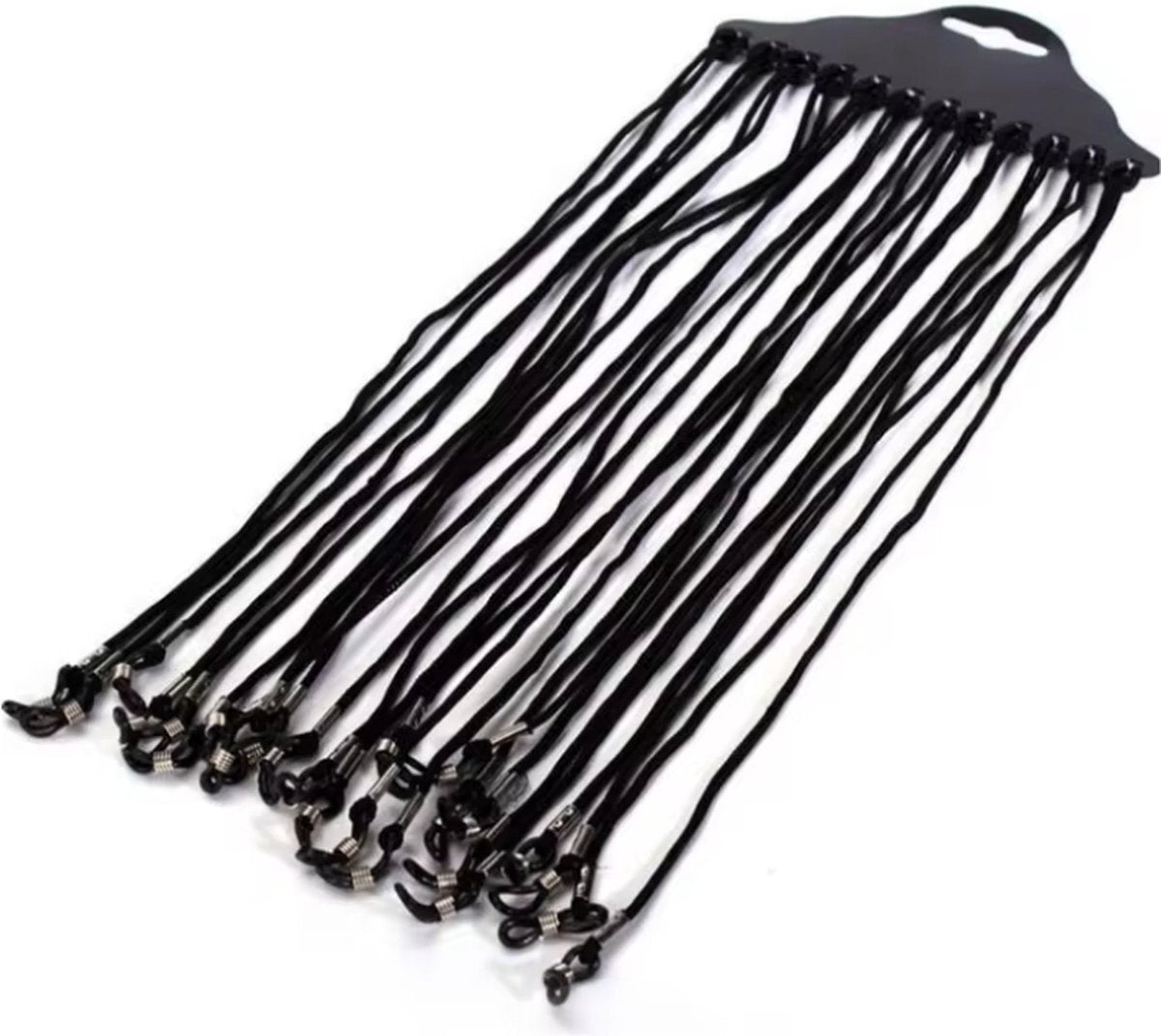Glasses Cord / 12 Pieces / Black Cord / 3D V1189-WXFBOL-40-1