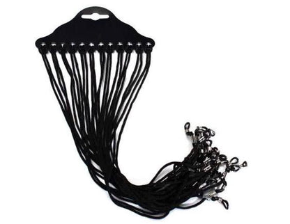 Glasses Cord / 12 Pieces / Black Cord / 3D V1189-WXFBOL-40-1