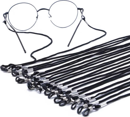 Glasses Cord / 12 Pieces / Black Cord / 3D V1189-WXFBOL-40-1