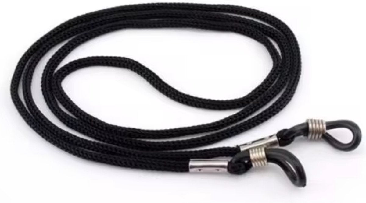 Glasses Cord / 12 Pieces / Black Cord / 3D V1189-WXFBOL-40-1
