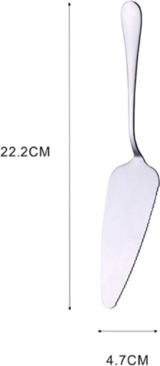 Cake Peel | Pizza Peel | Cake Cutter | Pizza Cutter | With Serrated Edge | Stainless Steel | Bronze V1189-WXFBOL-52-3