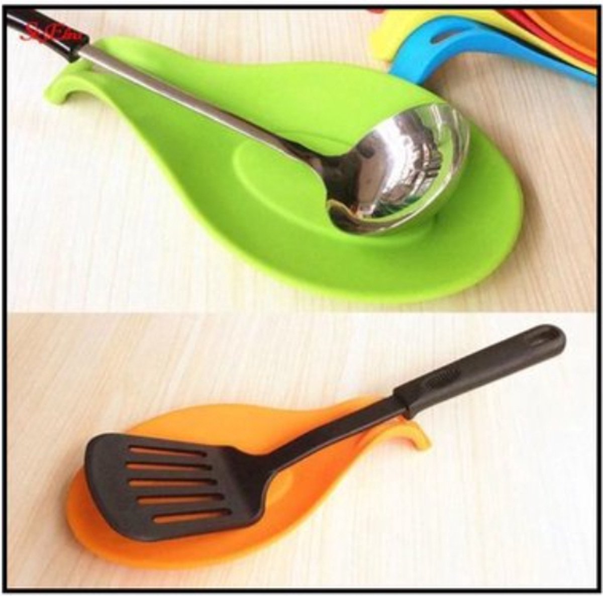 Spoon Mat | Kitchen Utensil Holder | Kitchen Tool | Kitchen Accessories | Heat Resistant | Silicone | Keep V1189-WXFBOL-60-1