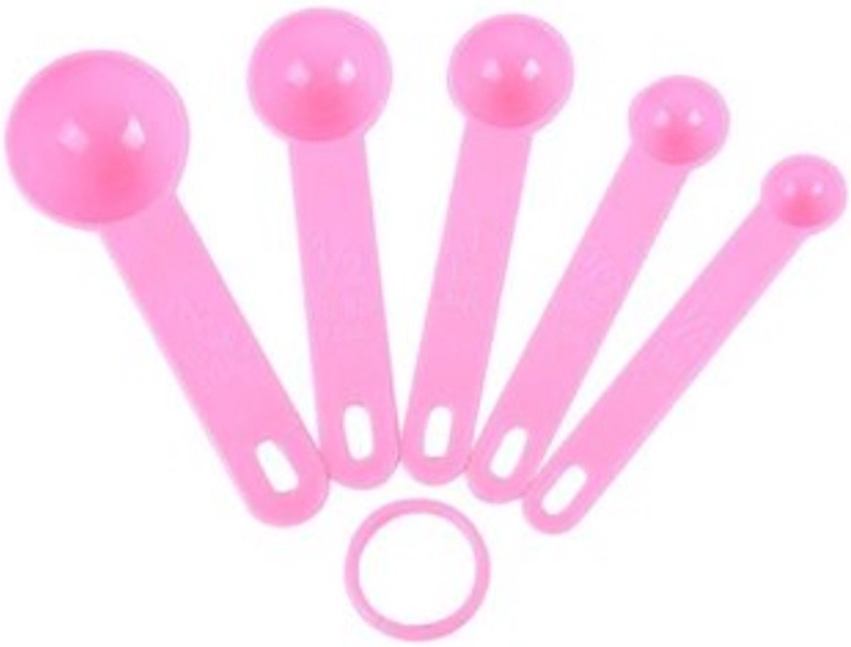 Measuring Spoon Set 5 Pieces | Kitchen Utensils | Measuring Spoon | pink V1189-WXFBOL-63-2