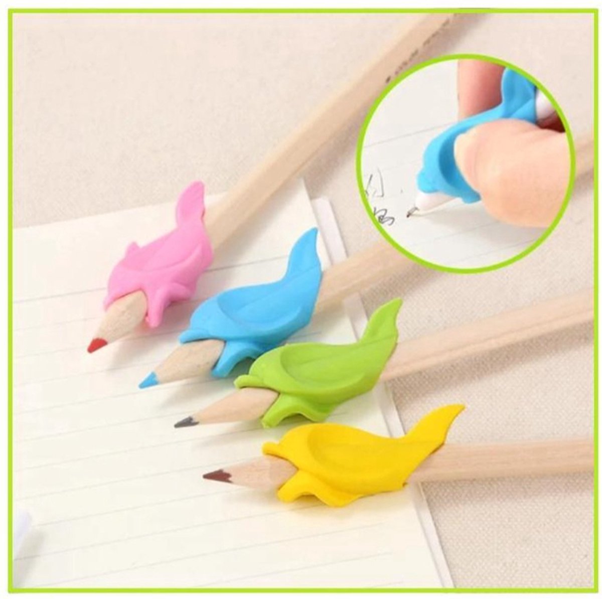 Pencil Grip | Drawing Aid | Pen Grip Aid | Various Colors | 3 Pieces V1189-WXFBOL-65-1