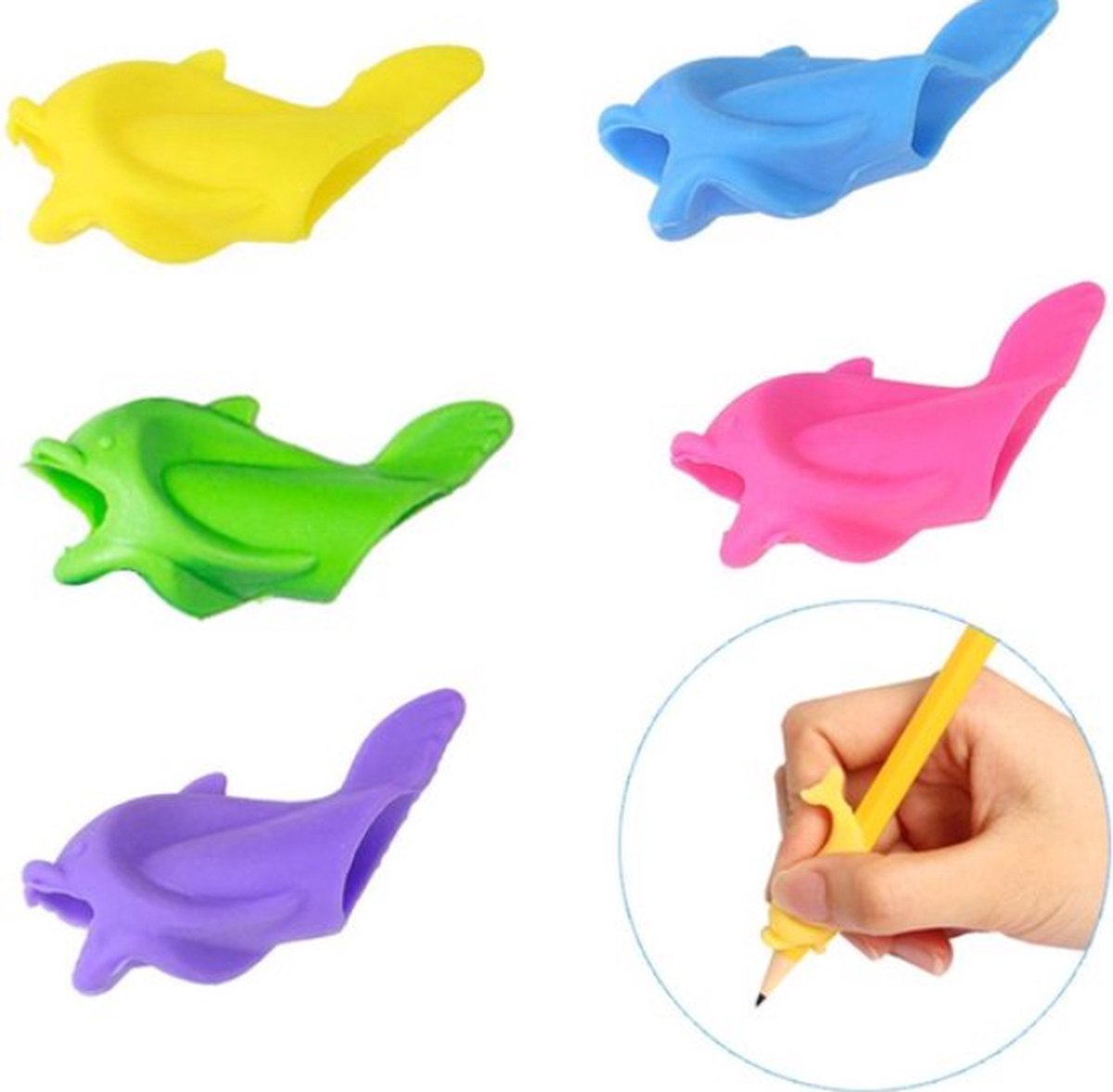 Pencil Grip | Drawing Aid | Pen Grip Aid | Various Colors | 3 Pieces V1189-WXFBOL-65-1