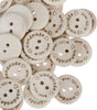 Wooden buttons - Handmade with Love - 10 pieces of 25 MM V1189-WXFBOL-68-1