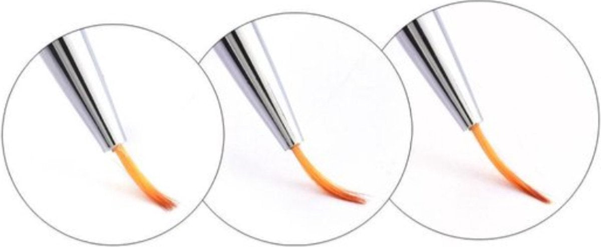 Nail Art Pens Set of 3 | Nail Brushes | silver V1189-WXFBOL-73-2