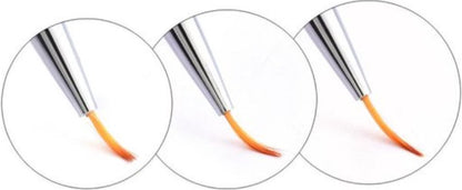 Nail Art Pens Set of 3 | Nail Brushes | silver V1189-WXFBOL-73-2