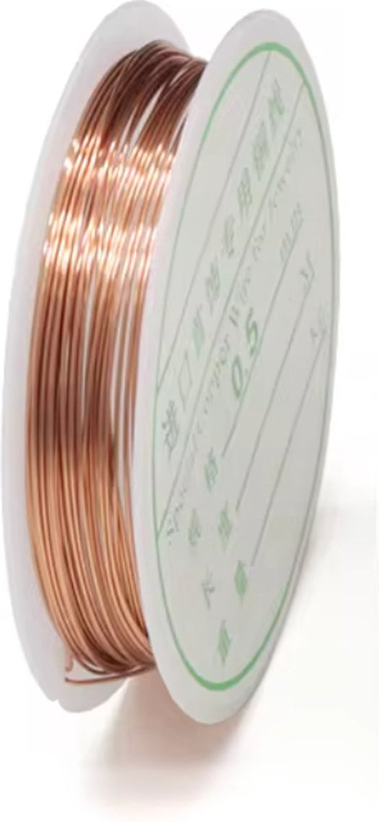 Metal wire | iron wire | For making jewelry, for example | Bronze colored | 0.5MM V1189-WXFBOL-78-1