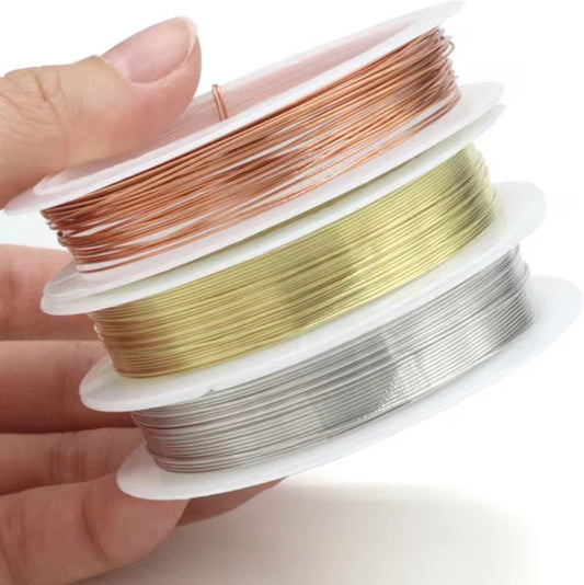 Metal wire | iron wire | For making jewelry, for example | Bronze colored | 0.5MM V1189-WXFBOL-78-3