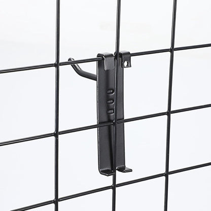 Gridwall Hooks 30 Pieces - 10/15/20cm - Iron - Black - Commercial Quality - Grid Wall Panels Accessory - V1189-WXFBOL-8-1