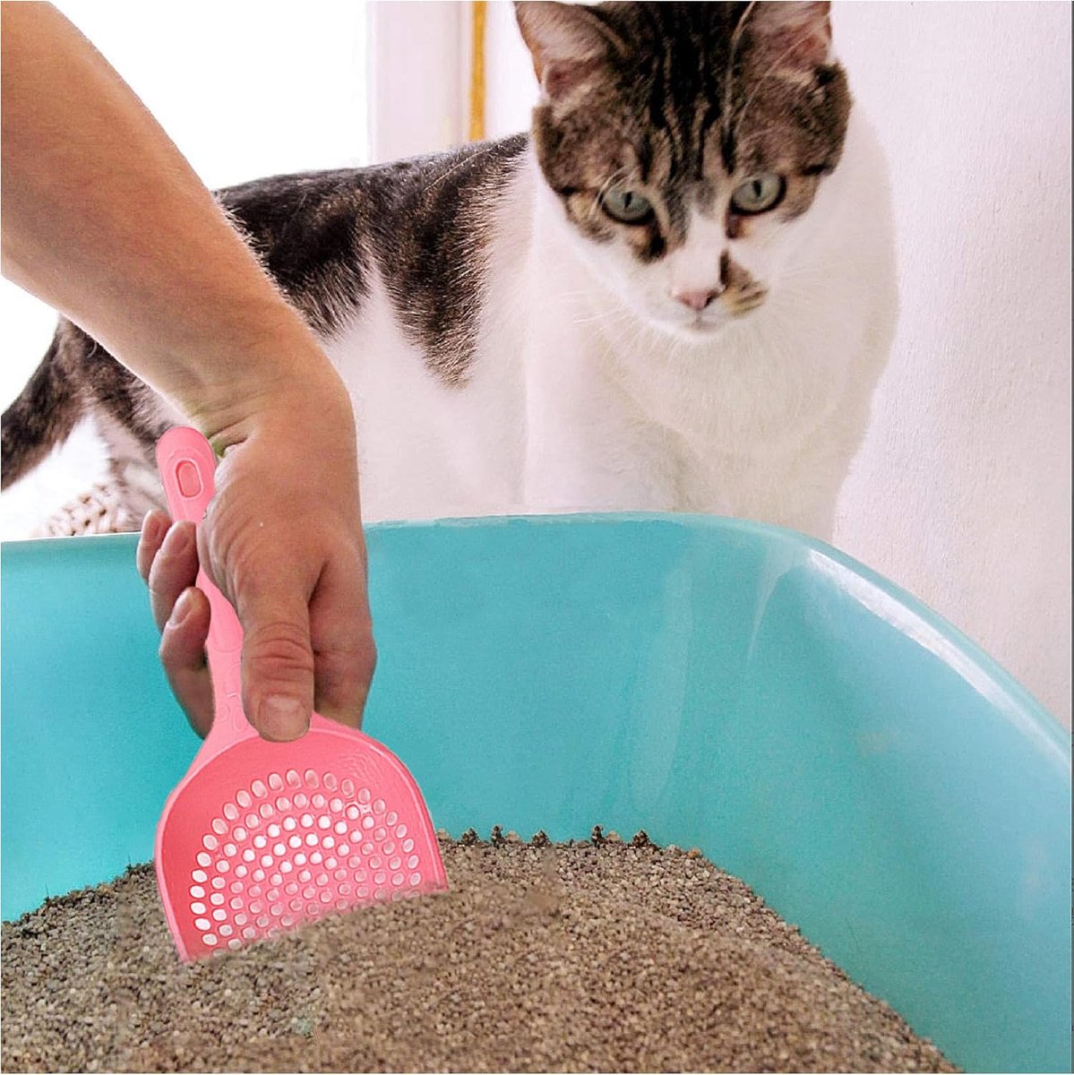 Cat Litter Scoop | Poop Scoop | 25 CM | Small Holes | Pink V1189-WXFBOL-83-3