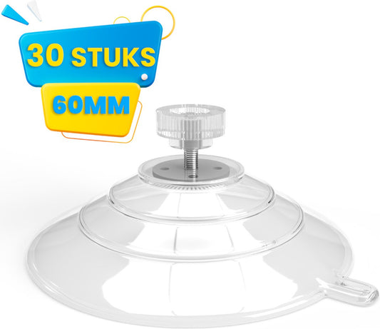 Brute Strength - 15 x Threaded Suction Cup - 40MM M4x10 - Suction cup with hook alternative to window film - V1189-WXFBOL-96-1