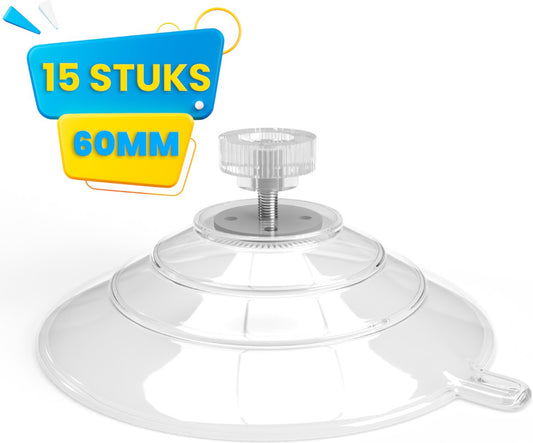 Brute Strength - 15 x Threaded Suction Cup - 40MM M4x10 - Suction cup with hook alternative to window film - V1189-WXFBOL-96-3