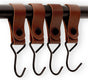 Brute Strength - Multifunctional Hook with Leather Loop - Cognac - 4 pieces - Coat Hook - Camping Hook - V1189-WXFBOL-97-4