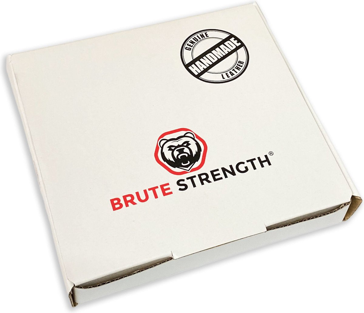 Brute Strength - Multifunctional Hook with Leather Loop - Cognac - 4 pieces - Coat Hook - Camping Hook - V1189-WXFBOL-97-4