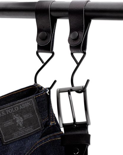 Brute Strength - Multifunctional Hook with Leather Loop - Cognac - 4 pieces - Coat Hook - Camping Hook - V1189-WXFBOL-97-4