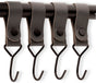 Brute Strength - Multifunctional Hook with Leather Loop - Cognac - 4 pieces - Coat Hook - Camping Hook - V1189-WXFBOL-97-7
