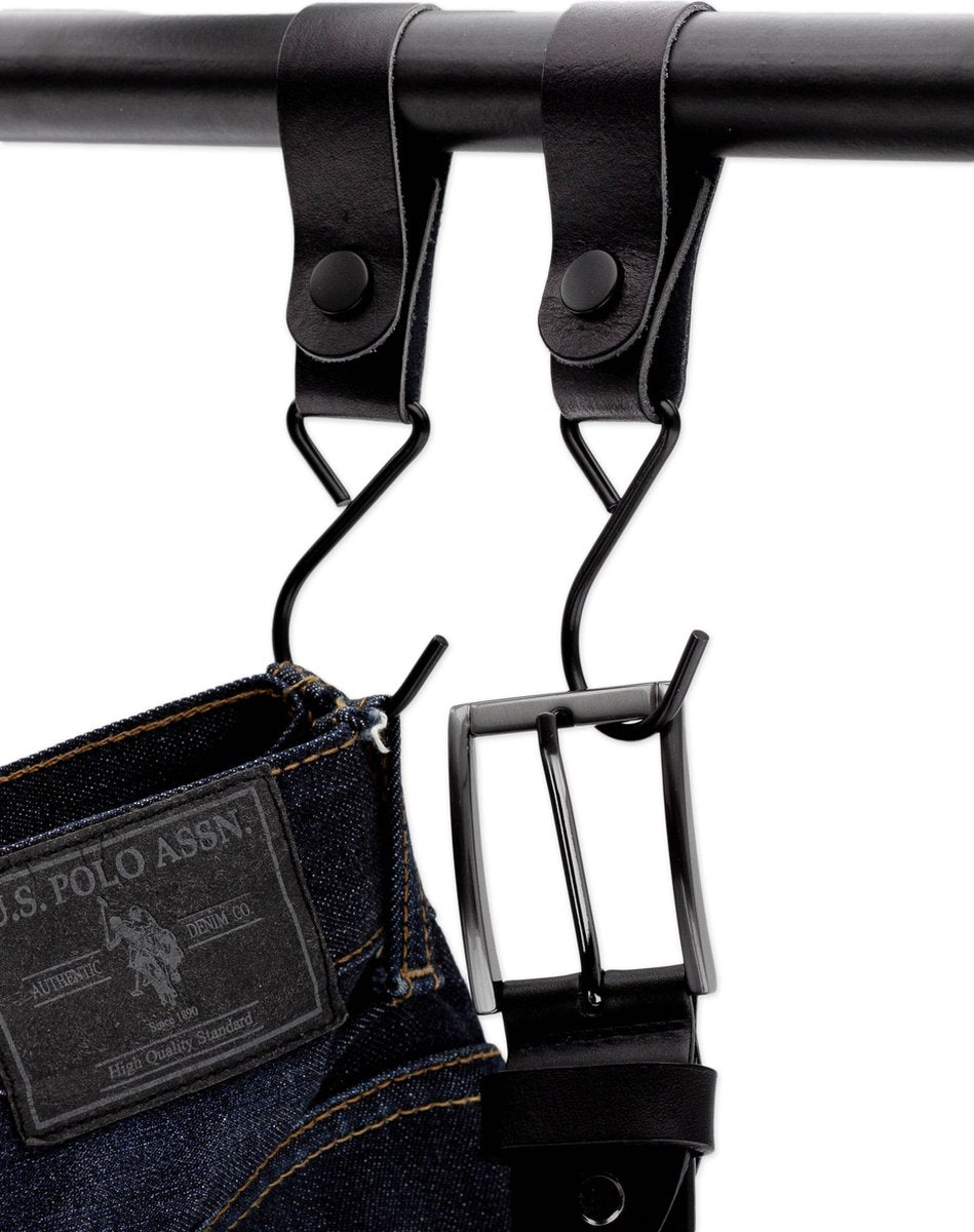 Brute Strength - Multifunctional Hook with Leather Loop - Cognac - 4 pieces - Coat Hook - Camping Hook - V1189-WXFBOL-97-7