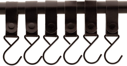 Brute Strength - Multifunctional Hook with Leather Loop - Cognac - 4 pieces - Coat Hook - Camping Hook - V1189-WXFBOL-97-9