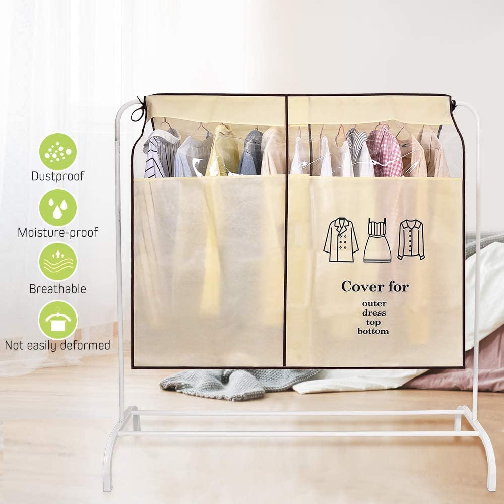 Dustproof Clothes Rack Cover Expandable Hanging Closet Cover Shoulder Dust Cover Clothes Protector for Coats V1189-WXFWAL-20260319-00010