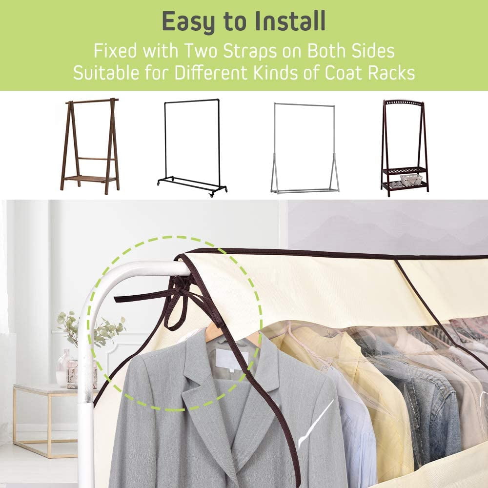 Dustproof Clothes Rack Cover Expandable Hanging Closet Cover Shoulder Dust Cover Clothes Protector for Coats V1189-WXFWAL-20260319-00010