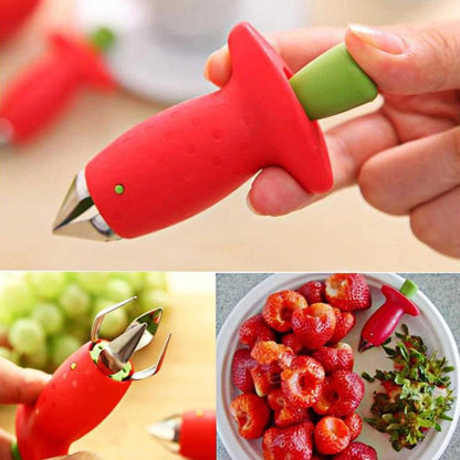 PEACNNG 2pcs Set Kitchen Fruit Gadget Tools Strawberry Slicer Cutter Strawberry Corer Strawberry Huller Leaf V1189-WXFWAL-20260319-00013