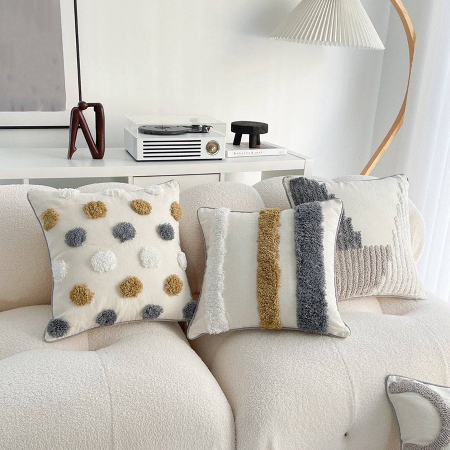 Walbest Boho Throw Pillow with Braided Rope Pattern And Tassels Soft Cotton Linen Textured Cushion for Sofa V1189-WXFWAL-20260319-00025