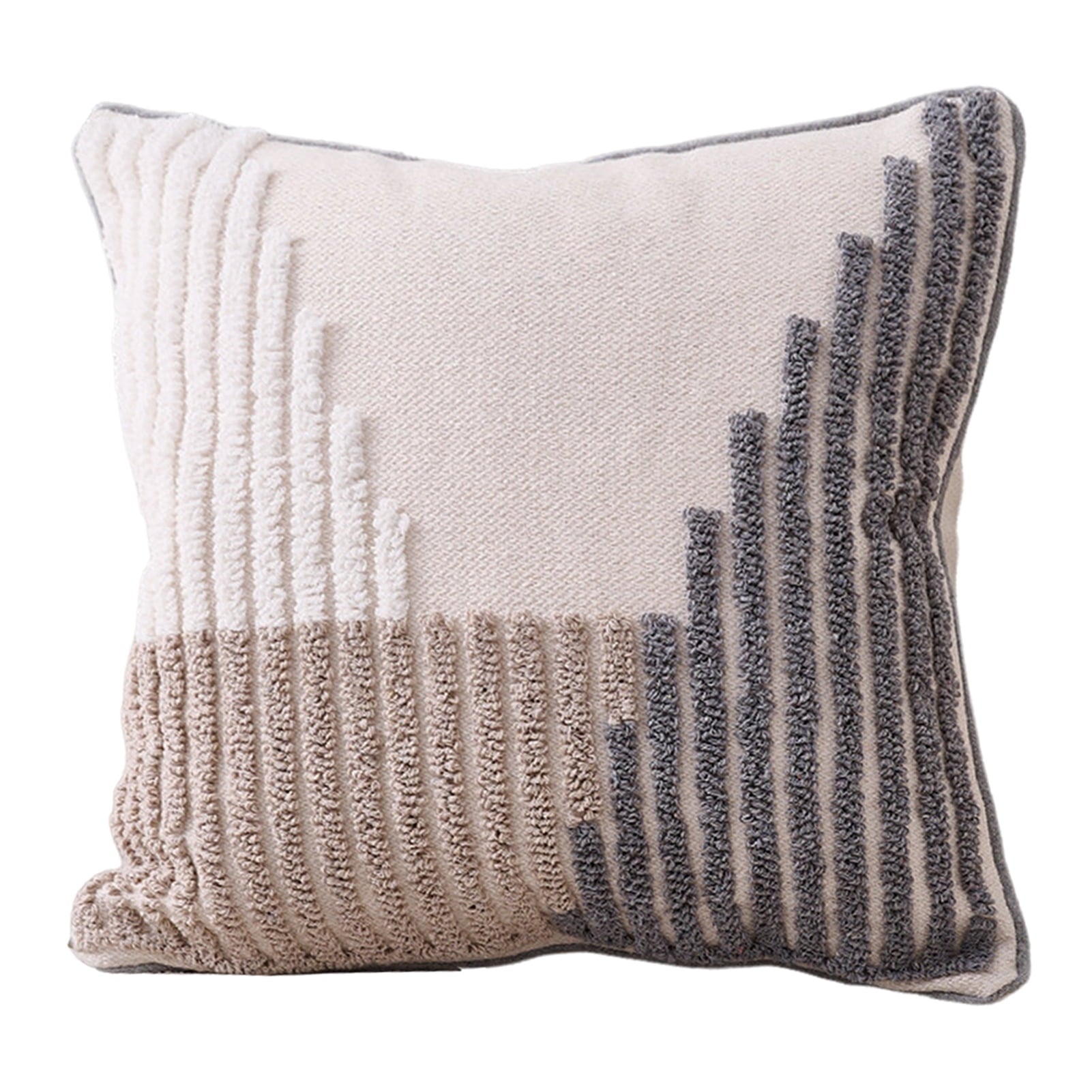 Walbest Boho Throw Pillow with Braided Rope Pattern And Tassels Soft Cotton Linen Textured Cushion for Sofa V1189-WXFWAL-20260319-00026