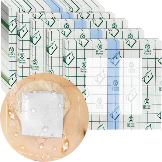 25 Pcs Waterproof Ostomy Shower Cover 8"x8" Stoma Bath Protector Shield Dressing Bandage for Colostomy Supply V1189-WXFWAL-20260319-00030