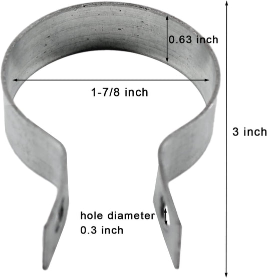16 Pcs Brace Bands Chain Link Fence, Galvanized Steel Chain Link Brace Band Use for 1-7/8" Outside Diameter V1189-WXFWAL-20260319-00057