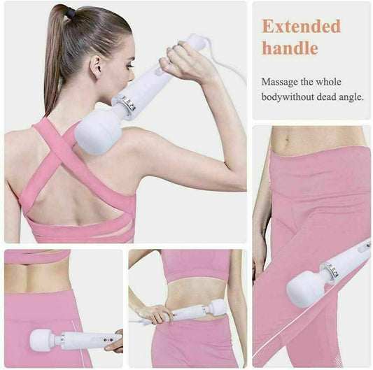 Tutuviw 10 Speeds Wired Powerful Handheld Electric Back Massager with Strong Vibrations, Personal Therapy V1189-WXFWAL-20260319-00061