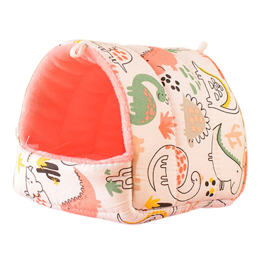 Yirtree Cartoon Pattern Guinea Pig Cave House Bed, Rabbit Squirrel Chinchilla Hamster Hedgehog Nest Hideout, V1189-WXFWAL-20260319-00079