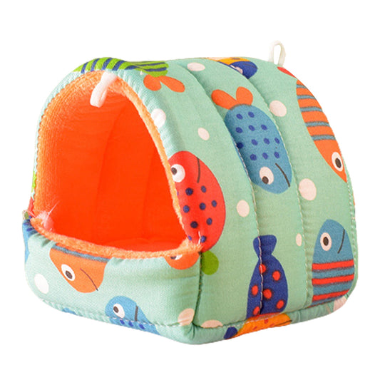 Yirtree Cartoon Pattern Guinea Pig Cave House Bed, Rabbit Squirrel Chinchilla Hamster Hedgehog Nest Hideout, V1189-WXFWAL-20260319-00087