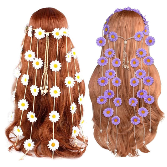 Tutuviw Sunflower Headband, 2 Pcs Adjustable Headband or Crown, Hair Accessories, Costume Headwear for Women V1189-WXFWAL-20260319-00099