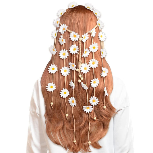 Tutuviw Sunflower Headband, 2 Pcs Adjustable Headband or Crown, Hair Accessories, Costume Headwear for Women V1189-WXFWAL-20260319-00099