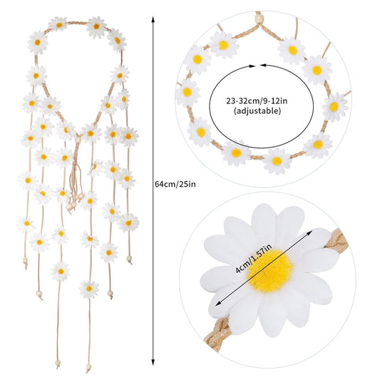 Tutuviw Sunflower Headband, 2 Pcs Adjustable Headband or Crown, Hair Accessories, Costume Headwear for Women V1189-WXFWAL-20260319-00101