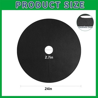 Tutuviw Non Woven Tree Ring, 24.4 inches Round Tree Base Weed Barrier Fabric Cover, Degradable and Reusable V1189-WXFWAL-20260319-00120