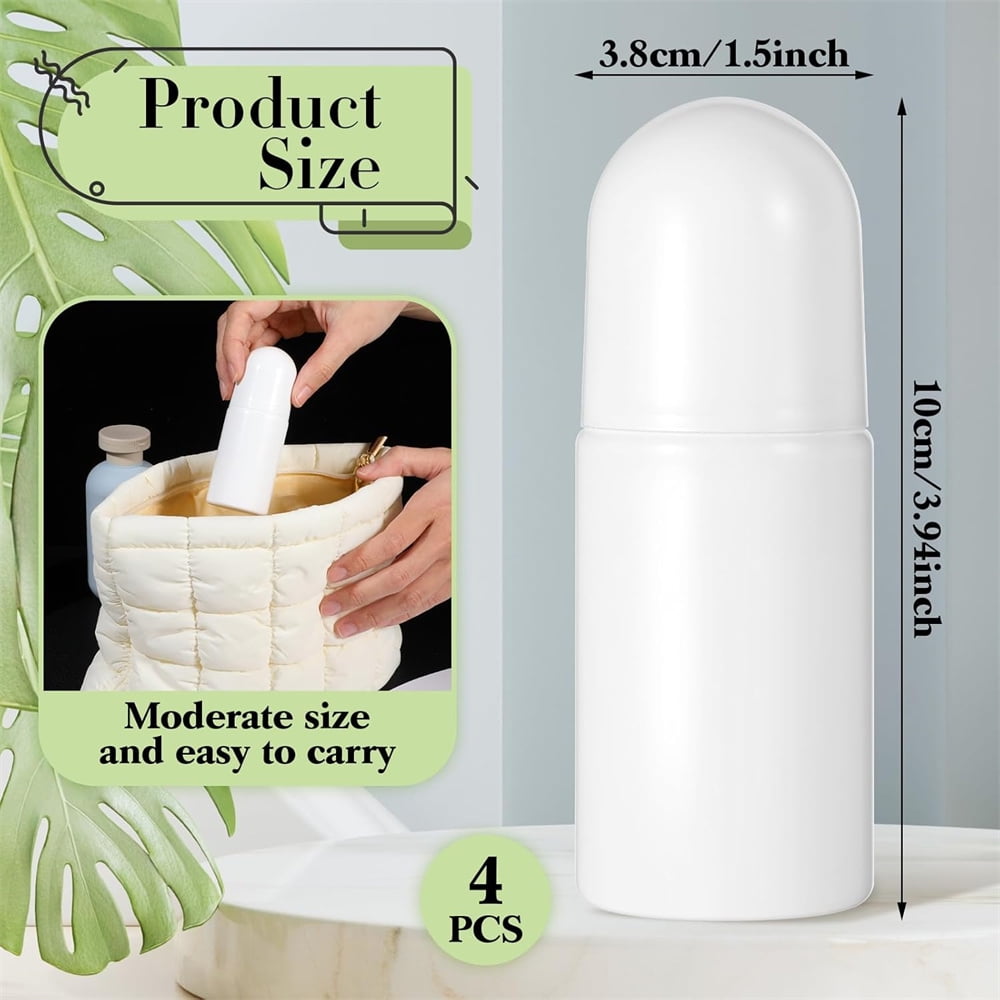White Plastic Roll-on Bottle,Empty Portioning Bottles,QZS Refillable Anti-perspirant Roller V1189-WXFWAL-20260319-00129