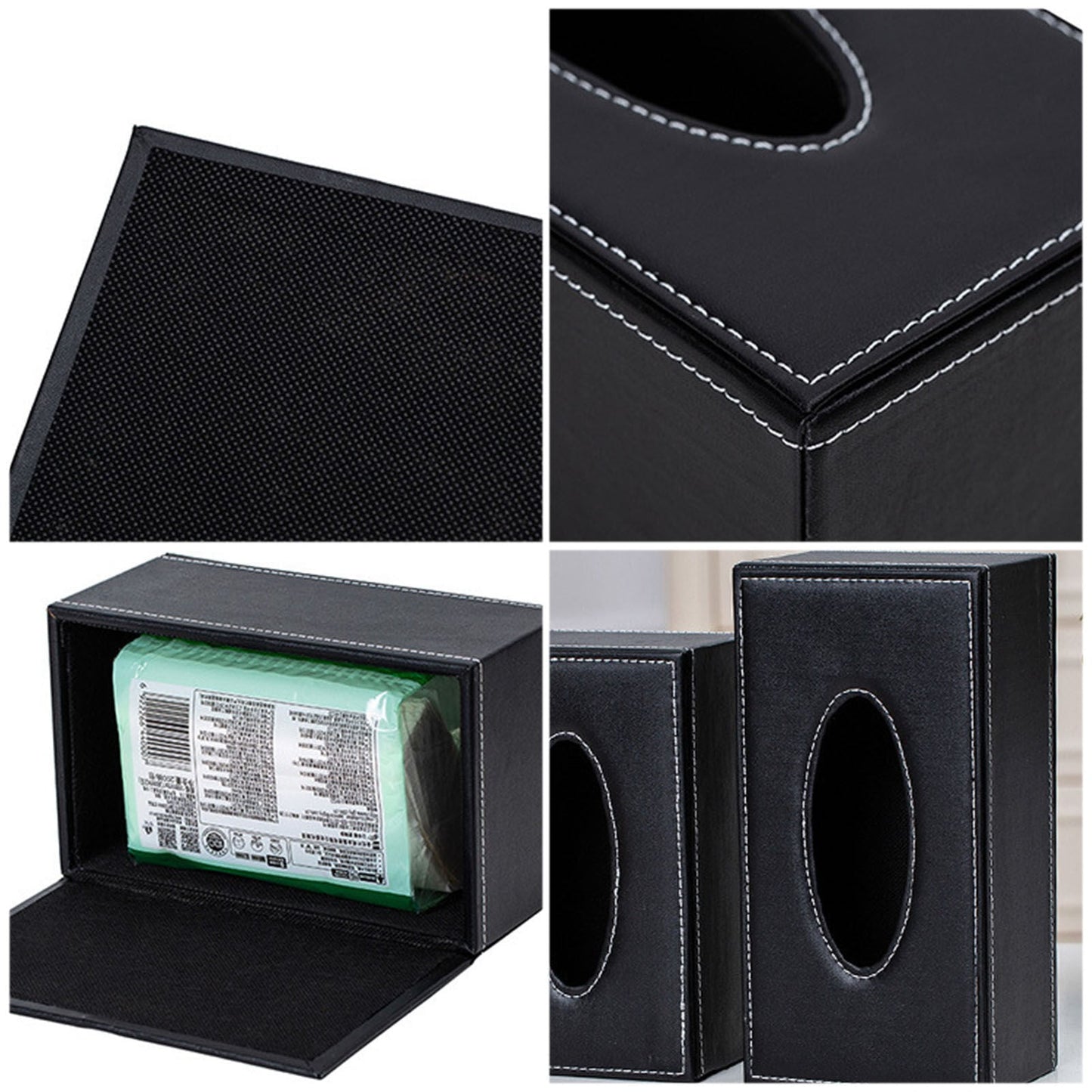 Cagnkofi Tissue Box Cover Rectangular, PU Leather Tissue Box Holder for Kleenex, Napkin, Tissue Box Cover V1189-WXFWAL-20260319-00133