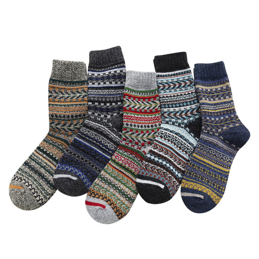 YESIMOLA Socks Womens Wool Socks Warm Thick Winter Warm Boots Cozy Cabin Crew Ladies Socks 5 Pack Socks for V1189-WXFWAL-20260319-00140