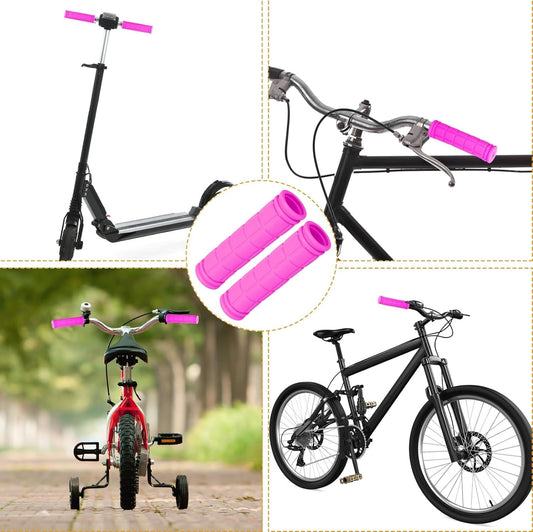 4Pcs Pink Bike Streamers,Non-Slip Bicycle Handlebar Grips Cover,Durable Cycling Replacement Parts with Tassel V1189-WXFWAL-20260319-00158