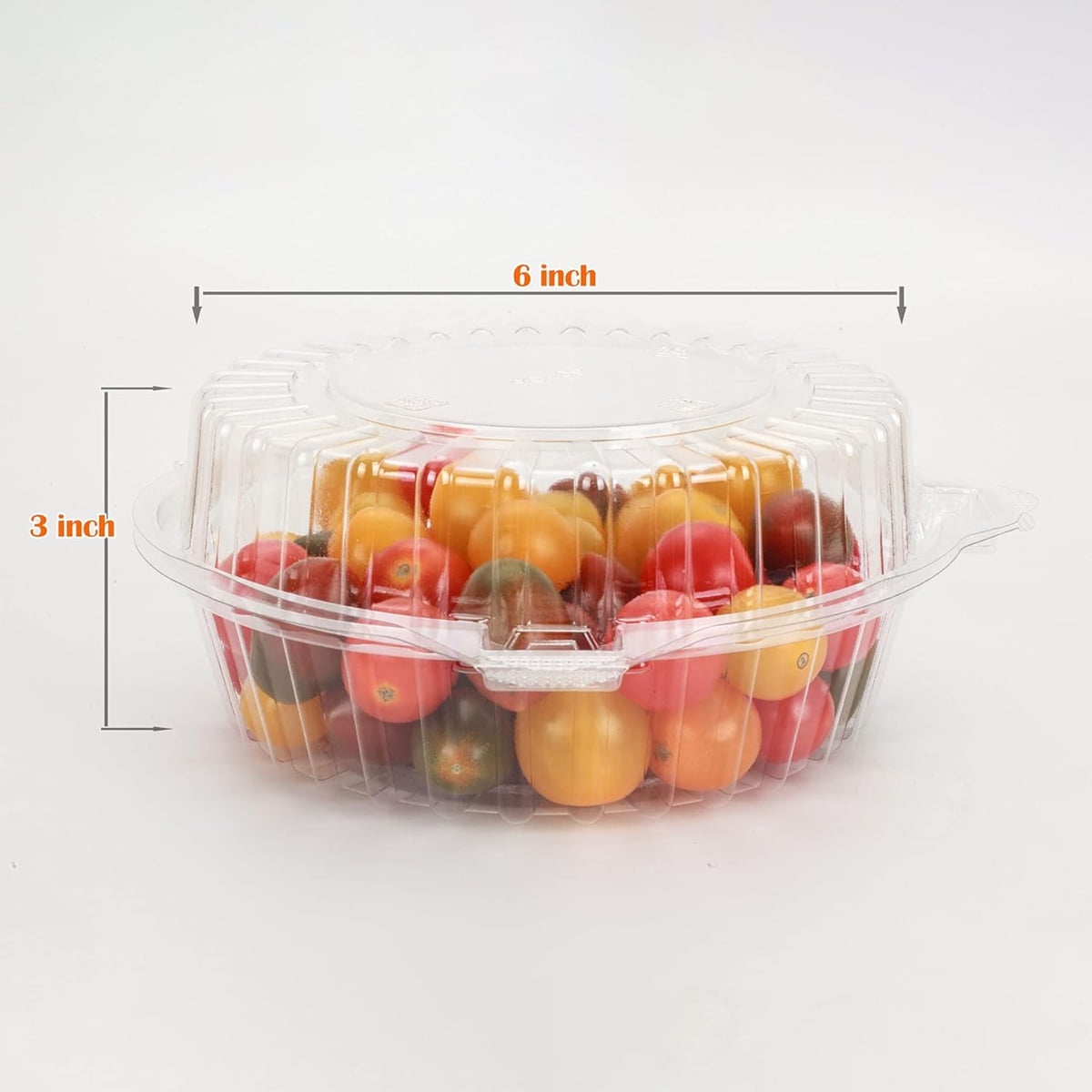 Tutuviw 20 Pcs 8" Plastic Disposable Pie Containers With Lids, Round Pie Keepers with Hinged Locking Lids, V1189-WXFWAL-20260319-00163