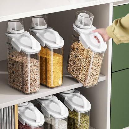 Cheers.US 2000ml/2800ml Airtight Cereal Container Rice Dry Grain Dispenser Thicken Rice Cylinder Clear Food V1189-WXFWAL-20260319-00165