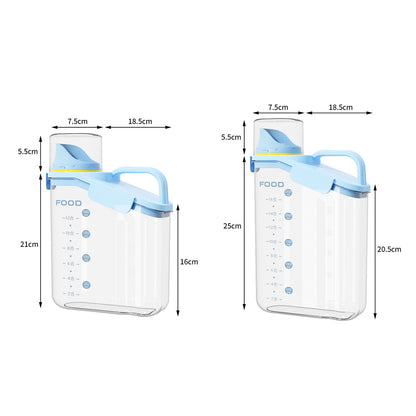 Cheers.US 2000ml/2800ml Airtight Cereal Container Rice Dry Grain Dispenser Thicken Rice Cylinder Clear Food V1189-WXFWAL-20260319-00165